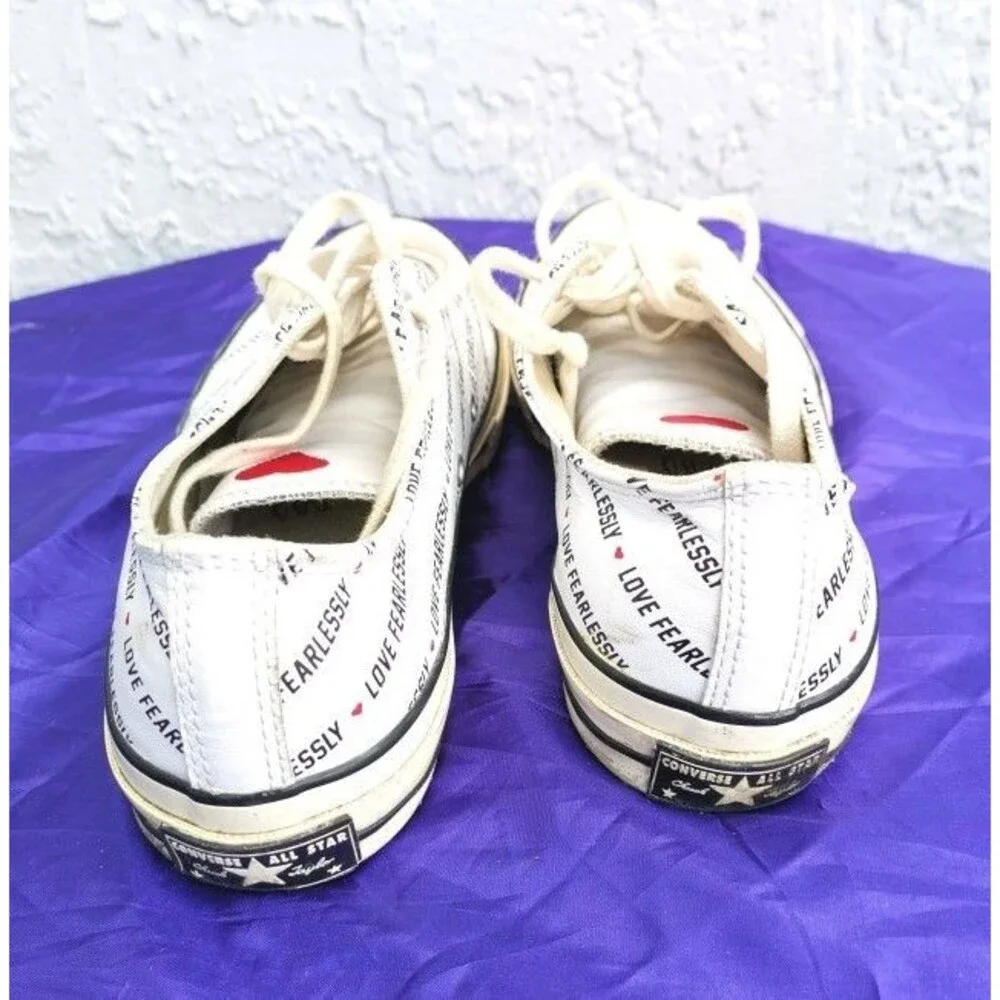 Men's Converse Love Fearlessly Chucks 70 Ox White Sneakers Size 10 # 167346C